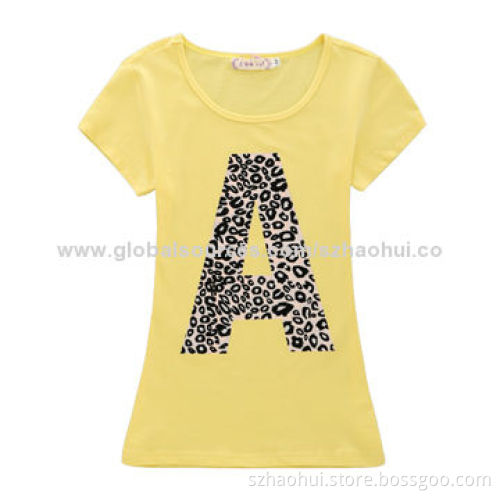 Women's Fashionable T-shirt, Made of 100% Combed Cotton 170gsm, Custom-made Service Available